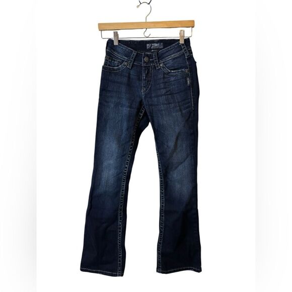 Silver denim blue jeans 24X30 24 X 30 suki surplus - Picture 1 of 6